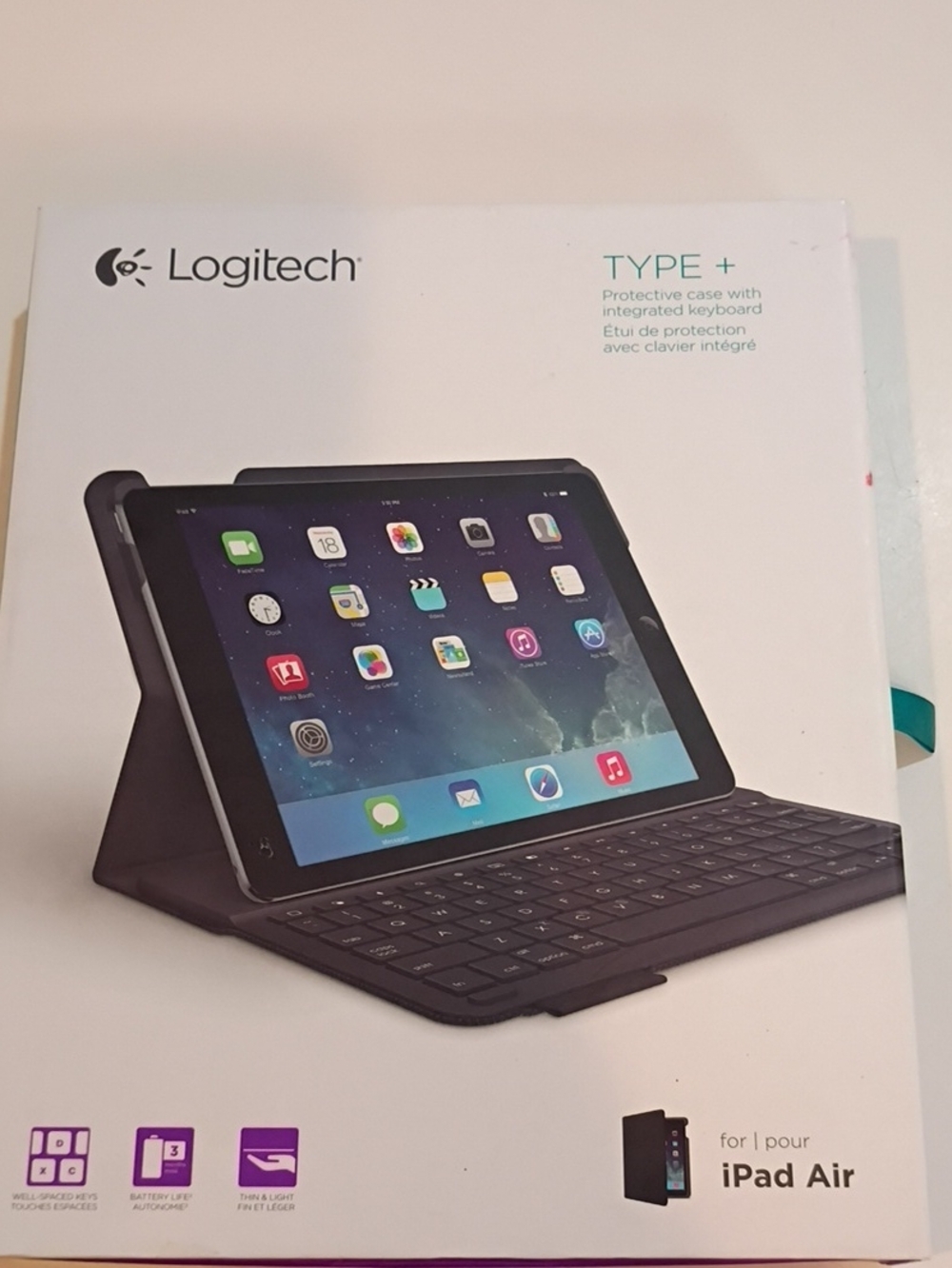 Logitech Type+ Keyboard Case for iPad Air - Red